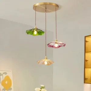 Vintage Pendant Lights, Home Decor Lighting, Floral Glass Hanging Lights,Living Room Bedrooms,Bedside Lamps, Interior Decoration