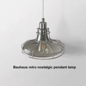 Bauhaus retro Glass Pendant Light Modern Industrial Hanging Lamp E27 bulb for Bedroom Restaurant Cafe Bar Indoor Decor Lighting