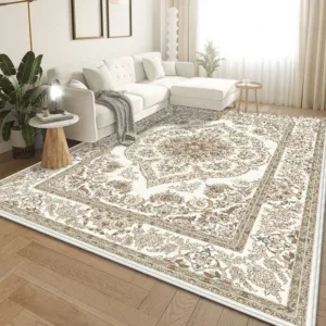Retro Carpets for Living Room Decoration Light Colour Home Decor Persian Design Bedroom Rugs Large Size Non-slip Lounge Rug Mats