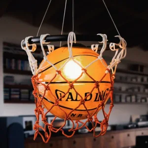 Retro American Glass Pendant Lights Basketball Led Industrial Children's Room Bedroom Chandelier Kids Gift Home Hanging Lighting