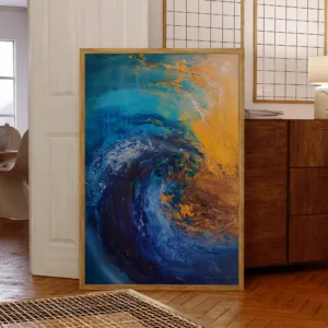 Wave Art Ocean Art Abstract Wave Seascape Art Landscape Painting Poster Canvas Picture For Living Room Wall Art Home Decor
