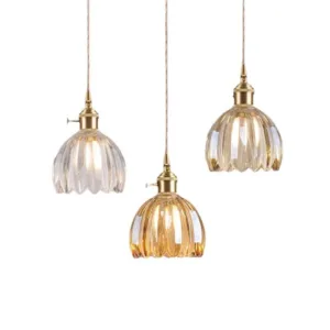 Vintage Glass Ceiling Chandelier for Living Room Bedroom Hallway Restaurant Interior Decoration Pendant Lamp