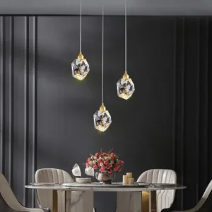 Modern K9 Clear Crystal Shaped Bedroom Dining Room Headboard Long Line Small Chandelier Atmosphere Brilliant Decorative Lamps