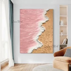 3d Beautiful Scenery Wall Painting Sea Wave Modern Abstract Acrylic Painting Art Canvas Picture Wall China Import Item Decor