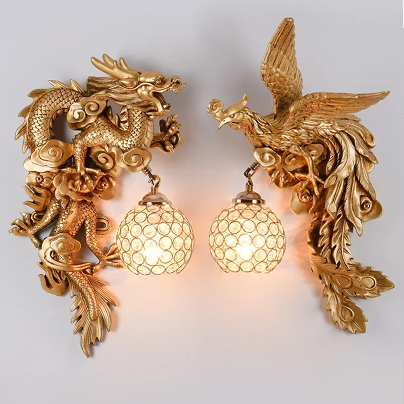 Chinese Style Living Room Background Wall Light Modern Staircase Study Room Hotel Club Decoration Including Light Bulbs