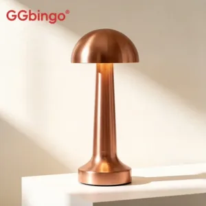 LED Table Light 3 Color Modes Retro Coffee Shop Decor Rechargeable Table Lamp with Touch Control Mushroom & Dumbbell Styles