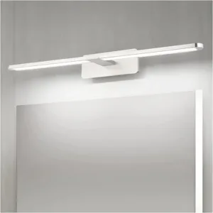 Wall Lamp Mirror Light Silver Long Strip Led Mirror Front Light Iron Aluminum Acrylic Bathroom Bathtub Dressing Table Makeup Lam