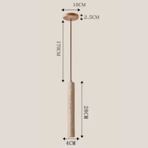 Slim Led Pendant Lamp Cave Stone Suspension Ceiling Light Hanging for Bedroom Bedside Dining Room Kitchen Island