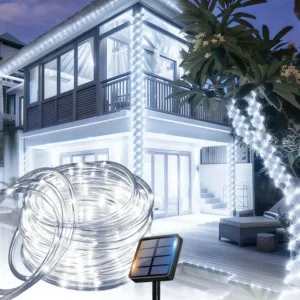 Solar light string, 100/200/300 LED solar outdoor light string, 10 modes of waterproof solar fairy tube lights, suitable for garden, Christmas decoration, swimming pool, terrace, party, wedding, camping, RV, fence decoration