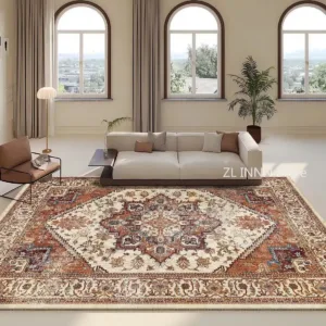 Persian Retro Carpet Living Room Decoration Sofa Area Carpets 200×300 Large Size Non-slip Rugs Home Bedroom Washable Floor Mats