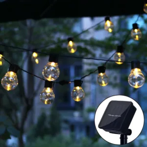 5/7/12M LED Globe Solar Fairy String Lights Bulb Christmas Garland Street Wedding Lamps Outdoor For Party Holiday Garden Patio