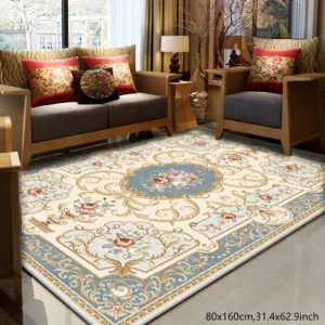 VIKAMA Persian Carpet Bohemian Living Room Area Rug Foam Mat Ethnic Style Carpet Bedside Rug Home Living Room Bedroom Accent Rug