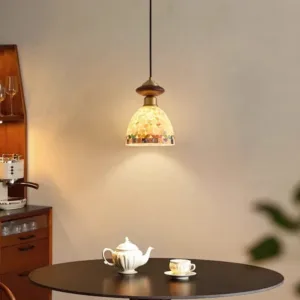 American Vintage Glass Pendant Lights LED Living Dinning Room Bedside Bedroom Loft Bar Tiffany Style Chandelier Decoration Lamps