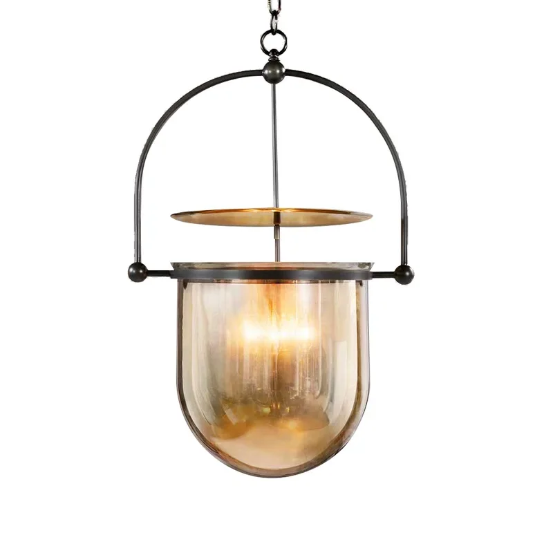Vintage Glass Chandelier Scandinavian Pendant Light Ceiling Hanging Lamp For Dining Room Bar Bedroom