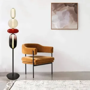 Nordic Colorful Glass Design Floor Lamp Glass Lampshade Table Light Standing Floor Light Bedroom Living Room Study Lighting