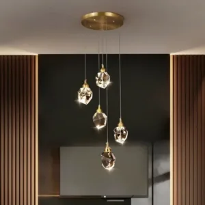 Modern Creative Crystal LED Pendant Chandelier Living Room Restaurant Kitchen Bedroom Ceiling Light Home Decoration Hanging Lamp