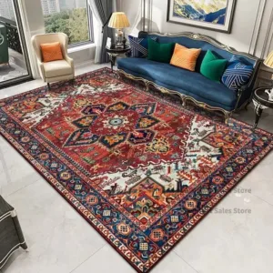 VIKAMA Vintage Persian Ethnic Rugs Turkish Rugs – Suitable For Living Rooms And Bedrooms; Vintage Rugs Hall Mats Home Decor