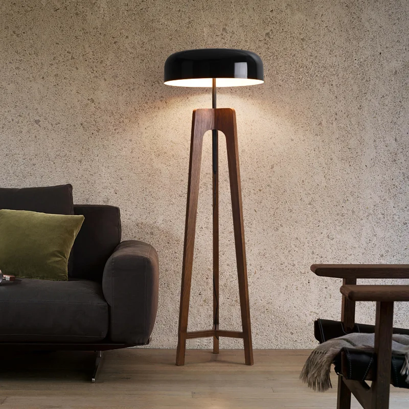Pileo Porada Floor Lamp Classical wood lamp E27 Bulb Home Art Deco Atmosphere Lighting Hotel Bedroom Shop farmhouse light