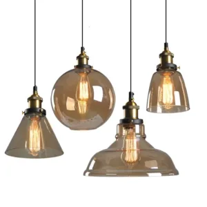 Creative Living Room Restaurant Bar Light Fixture Nordic American Style Country Simple Industrial Vintage Glass Chandelier