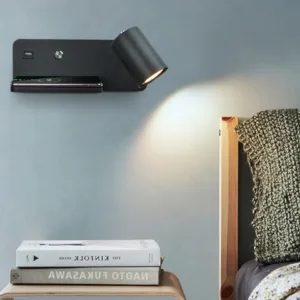 Indoor LED Wall Lamp USB And Wireless Charging Wall Light For Home Bedroom Bedside Nordic Sconce 5W GU10 Bulb Lights AC110V/220V