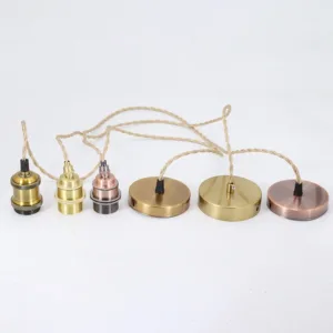 JOYINLED Vintage E27 Lamp Holder, Aluminum Chandelier for 110V/220V, Retro Hanging Light with LED/Edison Bulb for Bar Home Decor