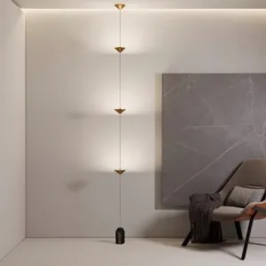SORELUNA Floor Lamp Nordic Modern Living Room Corner Hallway Background Wall Black Floor Lamp Simple LED Bedside Wall Light
