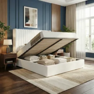 HOOMIC Full/Queen/King Lift Up Storage Bed Frame, Hydraulic Support System, Upholstered Platform Bed Frame, Underneath Storage,