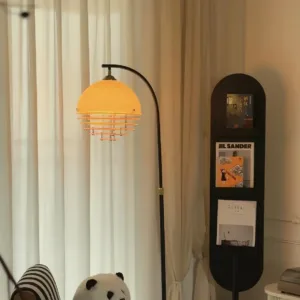 Modern Sunset Floor Lamp Adjustable Height Foot Switch Arc Reading Lamp Carbon Steel Floor Light For Indoor Use
