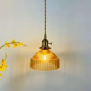 Nordic Vintage Brass Glass Pendant Light Creative Colorful Lustre Decorative Lamps For Cafe Store Home Decor Kitchen Indoor Lamp
