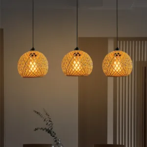 Bamboo Pendant Lamp Hanging Lamp Handmade Rattan Chandelier Fixture Restaurant Dining Room Indoor Lighting AC85-260V
