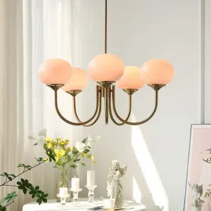 France Glass Ball Ceiling Chandelier Pendant Light Suspension Lamp for Living Dining Room