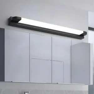 Long Modern Stainless Steel LED Wall Sconce Vanity Light Bar Daylight Makeup Lighting Over Mirror Bathroom Indoor Bath Fixture