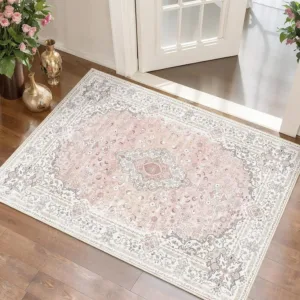 Persian Retro Entrance Doormat Medal Floral Print Soft and Durable Carpet Home Living Room Decoration Bedroom Luxury Floor Mat
