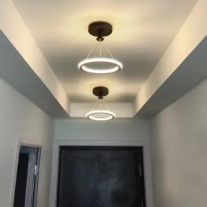 Gold Black Modern LED Chandeliers Indoor Lighting Lamps For Aisle Corridor Balcony Bedroom Locker Living Room Home Decor Fixture