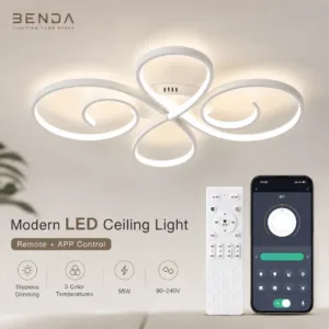 LED Ceiling Light Modern Nordic Lamp 110V 220V APP Remote Control 3 Colors Dimmable