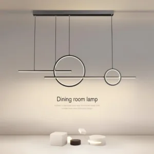Modern Creative LED Pendant Light Long90/120CM Dining Table Lamp Home Decor Lustre Dining Living Room Hanging Ceiling Chandelier