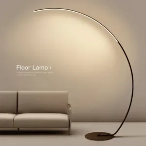 SANDYHA Nordic style Floor Lamp Half Moon Arc Design Dimmable LED light for Living Room Decor Bedroom Study Lighting Fixtures