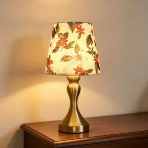 Retro Fabric LED Desk Lamp, Three-Color Stepless Dimming, USB Powered Ambient Night Light for Home Bedroom Use