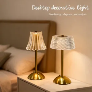 Table Lamp LED Touch Sensor Dimmable Desktop Night Light Rechargeable Wireless Reading Lamp for Hotel Bar Bedroom Decor Light