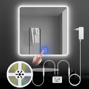 Bathroom Makeup Mirror LED Light Strip 12V Dressing Table Background Lighting Dimmable Touch Sensor LED Vanity Light For Decorat