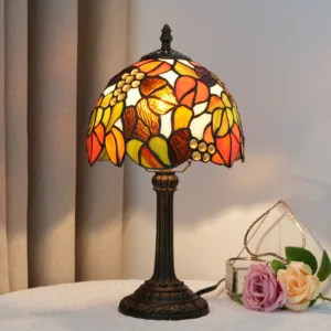Beautiful Vintage Style Table Lamp Multi-Color Vintage Bedside Table Desk Lamp 8 Inch Wide Reading Light Decor