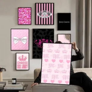 J-Juicy C-Couture Movie Sticky Posters Vintage Room Home Bar Cafe Decor Room Wall Decor