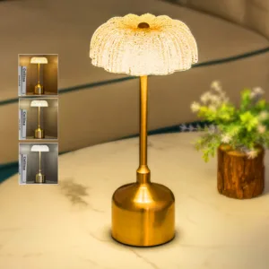Retro Touch Dimming LED Desk Lamp Rechargeable Vintage Night Light for Bar Restaurant Cafe Bedroom Table Home Decoration