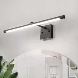 Angle-Adjustable Black Bathroom Lighting Fixtures Over Mirror Led Bathroom Vanity Light Bar Bathroom Lights Over Mirror
