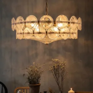 French Style Light Luxury Retro Handmade Glass Living Room Chandelier, American Style Bedroom Dining Room Chandelier