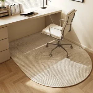 VIKAMA Chair floor mat Arched Bedroom vanity rug Modern home decor Study Playroom Swivel chair Mute rug Office desk floor mat