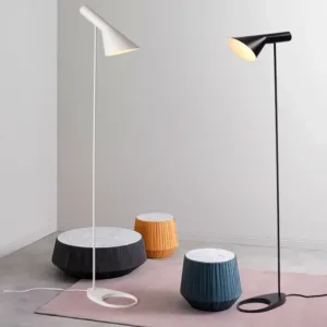 Modern LED Corner Floor Lamp Black White Floor Lights Designer Arne Jacobsen for Living Room Nordic Decoration Home Stand Lamp
