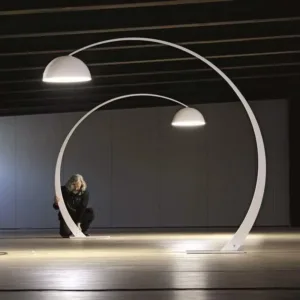 Modern Arc Fishing Floor Lamp Nordic Designer Curved Standing Light Living Room Villa Hotel Black Shade Reading Floor Lighting