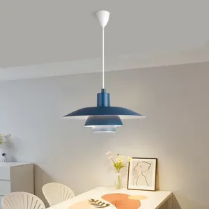 Denmark LED Pendant Light Creative Metal Umbrellas Modern Gradient Colourful Pendant Lighting UFO Adjustable Lighting Fixt
