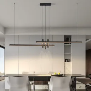 Modern light creative bar counter strip designer lamps LED Pendant Light for Dining Table Kitchen Chandelier Memory Function